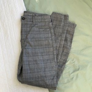 Plaid American Eagle Hi-rise jeggings